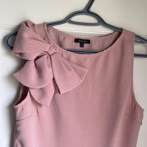 Size 2 RW&Co. Pink Bow Dress with pockets